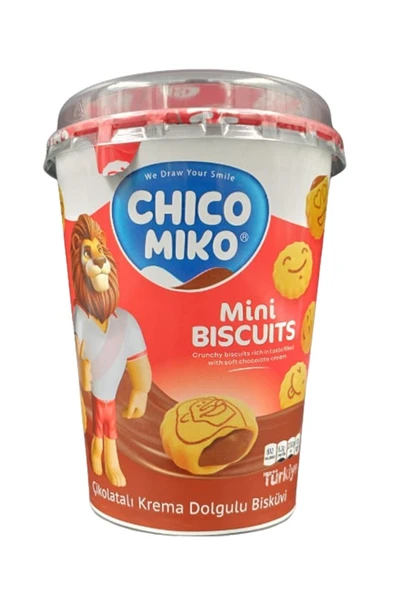 Chico Miko Çikolatalı Krema Dolgulu Mini Bisküvi 125 Gr Bardak