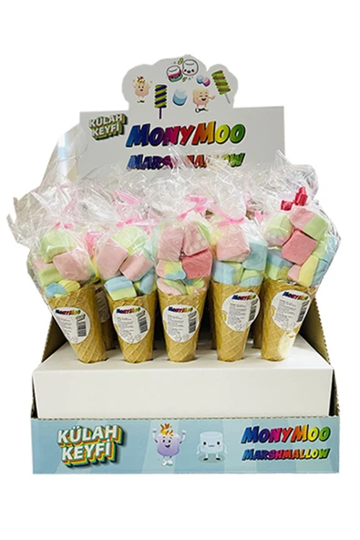 şekeyci Monymoo Külah Marshmallow 50gr 12'li