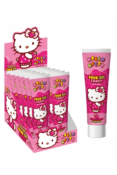 Hello Kitty Ekşi Jel Şeker Çilek 35 Gr 24lü