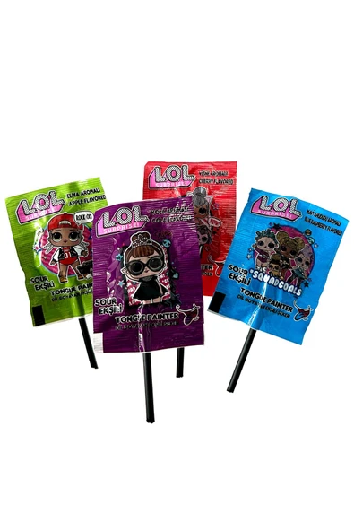 LOL Lisanslı Dil Boyayan Ekşi Lolipop 120 Adet