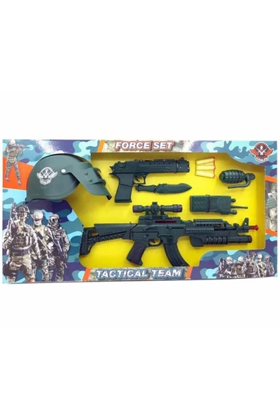 Erdem Er-118 Force Set Tactıcal Team Silah Ve Kasklı Set Işıklı