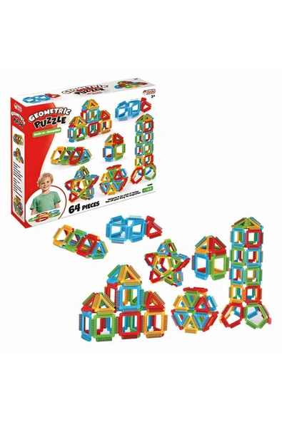 DEDE Geometrik Puzzle 64 Parça