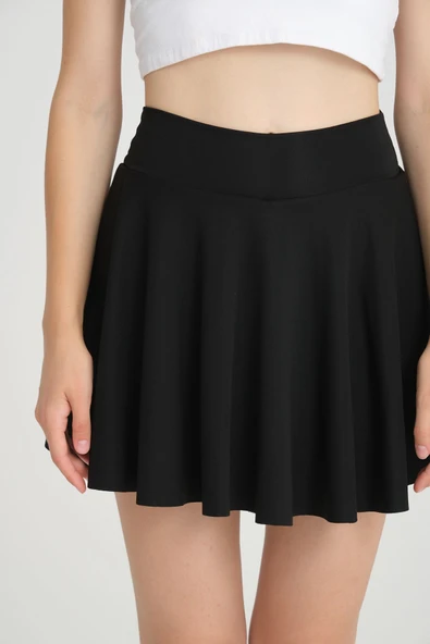 Volanlı Etek Yüksek Bel Korse Kemer Esnek Dalgıç Kumaş L/40 - 7