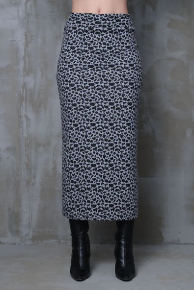 Çita Desen Uzun Kalem Etek Dar Kesim Korse Kemer Bir Beden Ince Görünüm Sağlar Boy96cm - 8