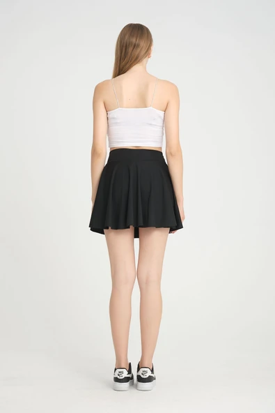 Volanlı Etek Yüksek Bel Korse Kemer Esnek Dalgıç Kumaş L/40 - 6