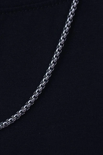 paslanmaz çelik kolye rahatsız etmez 60cm - 2