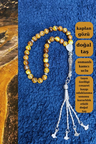 SüT Opal Taşı Doğal Taş Tespih Osmanlı Tuğra Kamçı Uçlu 33lü Ürün Açıklamasını Okuyunuz - 12