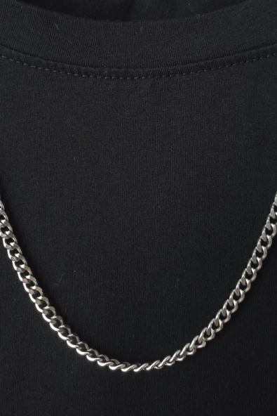 çelik kolye paslanmaz alerji yapmaz 60cm - 3