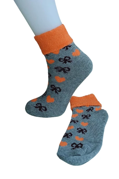 Kışlık Kadın 4 Adet Havlu Polar Kışlık Çorap Bilek Boy -20c Kadar Isı Koruma - 9