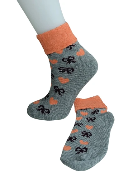 Kışlık Kadın 4 Adet Havlu Polar Kışlık Çorap Bilek Boy -20c Kadar Isı Koruma - 7