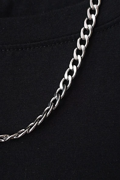 çelik kolye paslanmaz alerji yapmaz 60cm - 2