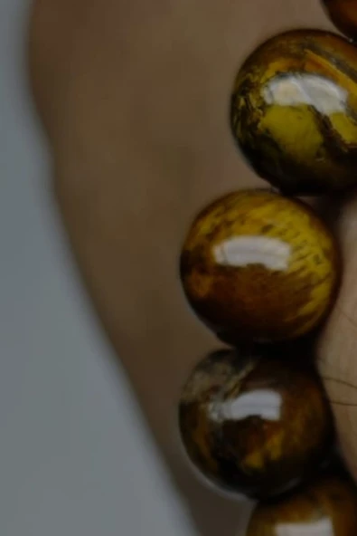 Doğal Akik Taşı Esnek Kordonlu Bileklik Doğal Taş - 9