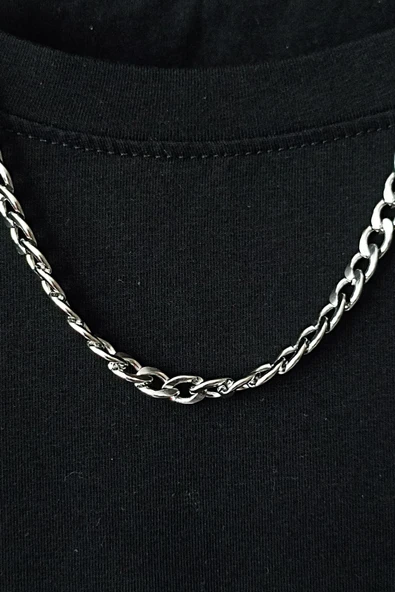 çelik kolye paslanmaz alerji yapmaz 60cm - 3