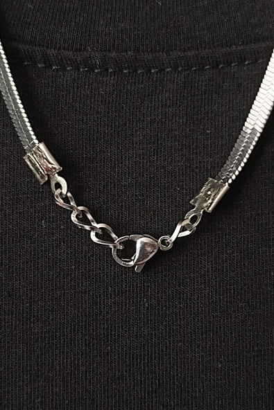 çelik kolye paslanmaz alerji yapmaz 60cm - 3