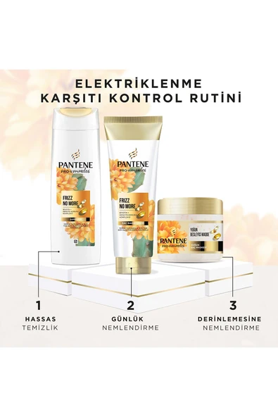 Pantene PRO-V MIRACLES Frizz No More Elektriklenme Karşıtı Şampuan Kuru ve Kıvırcık Saçlar İçin 325ML - 6