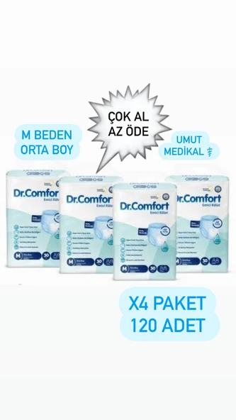 Dr.Comfort Emici Külot Orta Boy M 30'lu 4 Adet Hasta Bezi