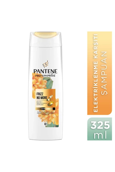 Pantene PRO-V MIRACLES Frizz No More Elektriklenme Karşıtı Şampuan Kuru ve Kıvırcık Saçlar İçin 325ML