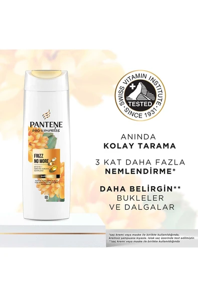 Pantene PRO-V MIRACLES Frizz No More Elektriklenme Karşıtı Şampuan Kuru ve Kıvırcık Saçlar İçin 325ML - 5