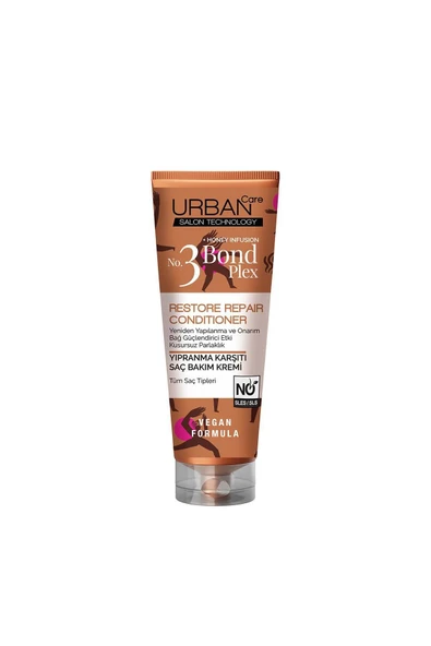 Urban Care No.3 Bond Plex Restore Repair Yıpranma Karşıtı Saç Bakım Kremi-250 ml-vegan - 3