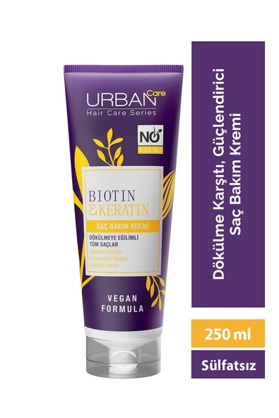 Urban Care Biotin & Keratin Saç Bakım Kremi -250 ml-sülfatsız