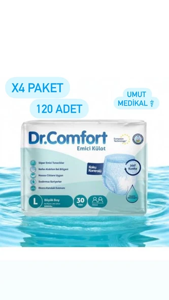 Dr.Comfort Emici Külot Büyük Boy L 30'lu 4 Adet Hasta Bezi