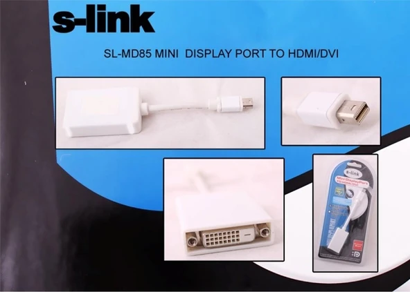 S-link Mini Display Erkek To Dvi 24+5 Çevirici