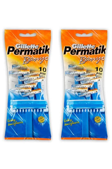 Gillette Permatik Banyo Kullan At Tıraş Bıçağı 10 Lu x 2 Adet