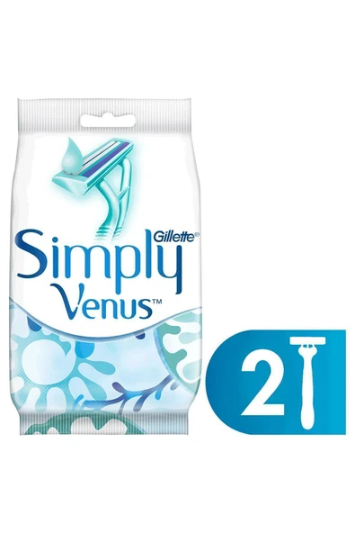 Gillette Venüs Simply 2 Kadın Tıraş Bıçağı 2'li (Yeni)