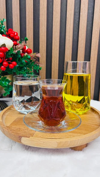 Lav Alya Çay ve Meşrubat Bardağı Takımı 24 Parça Bardak Seti