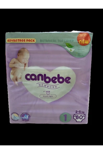 Canbebe Yenidoğan Bebek Bezi 1 Beden 64 Adet Islak
