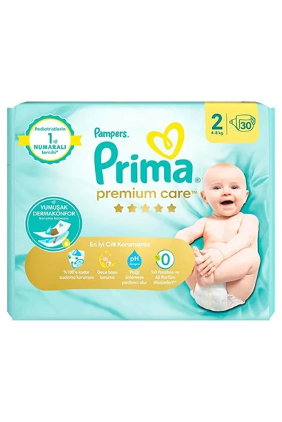 Prima Premium Care Bebek Bezi 2 Beden 4-8 Kg 30 Adet