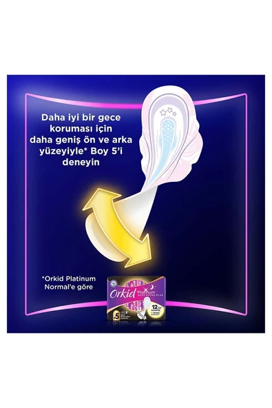Orkid Platinum Gece & Gündüz (boy 3) 24 Adet Hijyenik Ped - 6