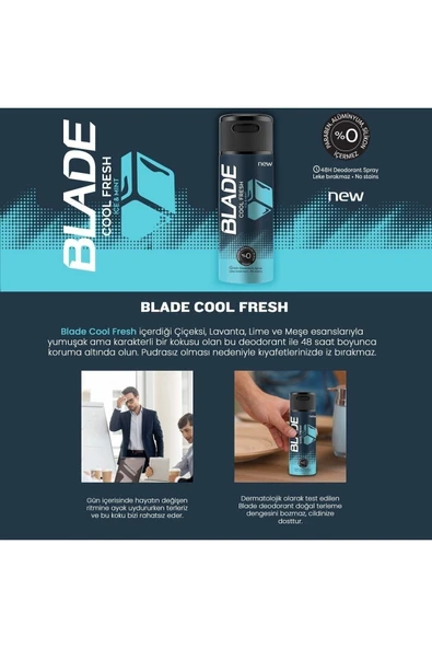Blade Deodorant Cool Fresh 150 ml X 2 Adet - 4