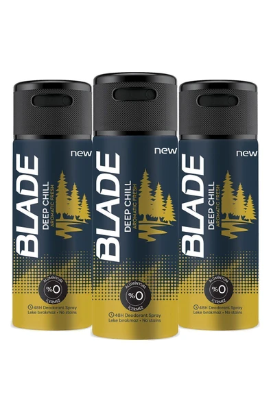 Blade Deep Chill Erkek Deodorant 3x150ml