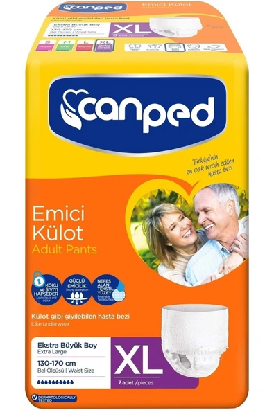Canped Emici Külot Hasta Bezi XL Extra Large Büyük (İç Adet 7) Tekli Pk