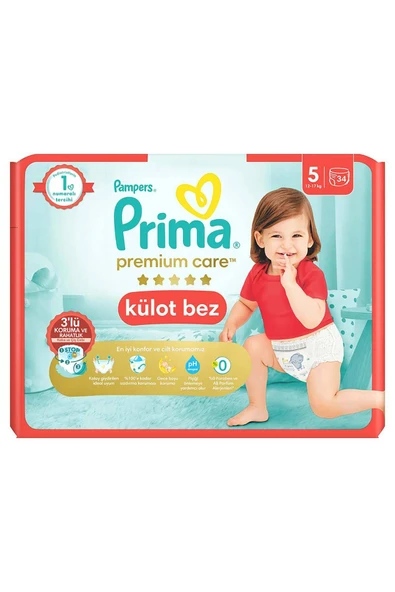 Prima Külot Bebek Bezi Premium Care 5 Beden 34 Lü - Resim 2
