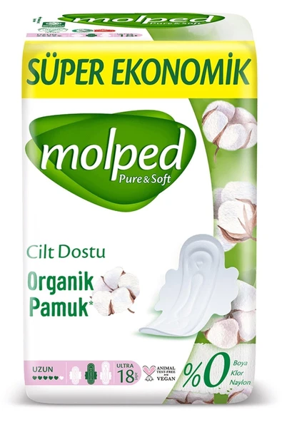 Molped Pure & Soft Uzun Süper Ekonomik Ped 18 Li
