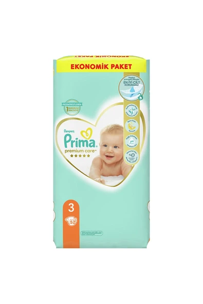 Prima Bebek Bezi Premium Care 3 Beden 52 Adet Ekonomik Paket - Resim 2