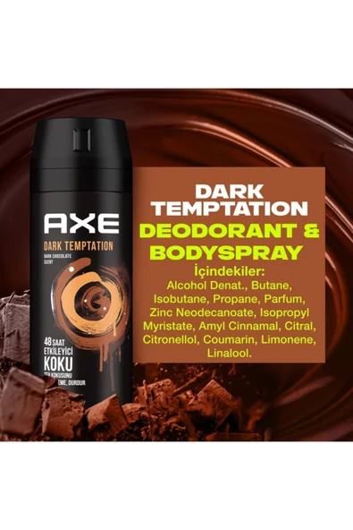 Axe Erkek Deodorant Dark Temptation 150 mll 3'lü Avantaj Paketi  8690637981494-003 - Resim 3