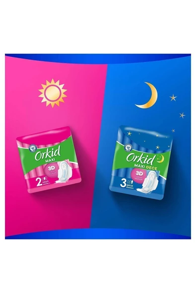 Orkid Maxi Hijyenik Ped Uzun Süper Ekonomik Paket 28 Ped - Resim 8