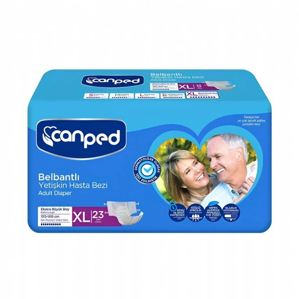 Canped Canped Belbantlı Extra Büyük Boy Yetişkin Hasta Bezi 23 Adet