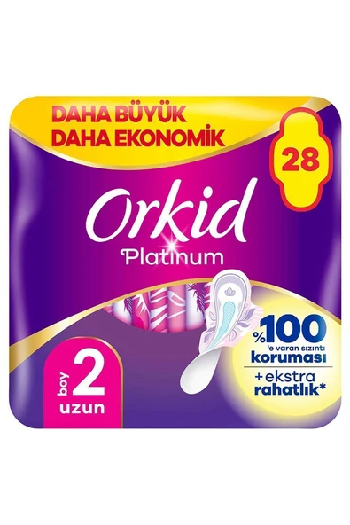 Orkid Platinum Uzun (boy 2) 28 Adet Hijyenik Ped