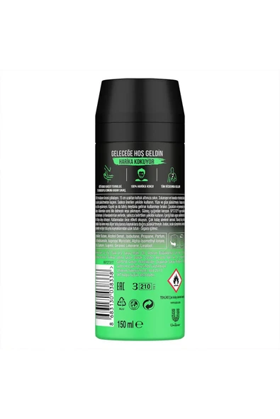 Axe Erkek Sprey Deodorant Jungle Fresh 48 Saat Etkileyici Koku 150 ml * 6 Adet - 2