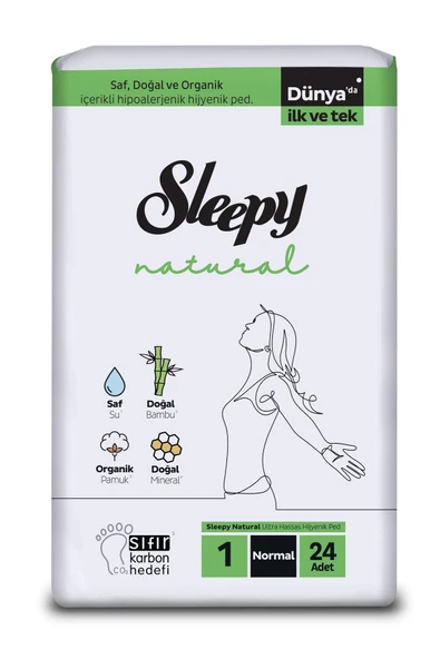 Sleepy Natural Hijyenik Ped Normal 24'lü Günlük Normal 40'lı - Resim 2