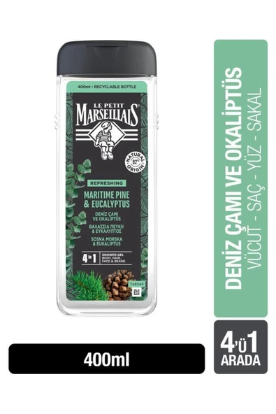 Le Petit Marseillais Lpm Men Deniz Çamı Ve Okaliptüs 400ml Duş Jeli