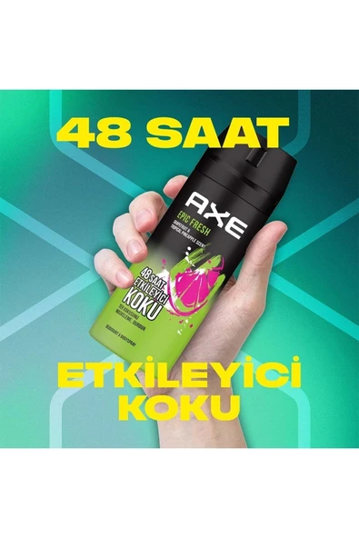 Axe Erkek Deodorant & Bodyspray Epic Fresh 48 Saat Etkileyici Koku 150 ML (3 Adet) - 5