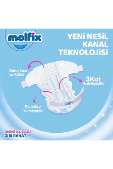 Molfix Bebek Bezi 3 Beden Midi Dev Ekonomik Paket 68 Adet - 2