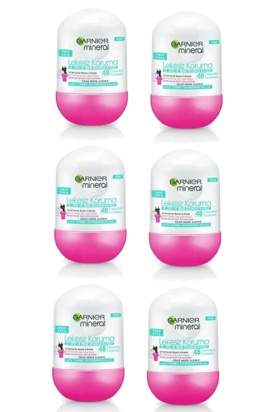 Garnier 6 Lı Set Anti - Perspirant Kadın Roll-on Deodorant - Lekesiz Koruma 50 ml 3600541928954 - 1