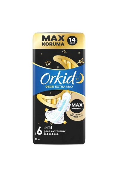 Orkid Ultra Gece Ekstra Max (BOY 6) 14 Adet Hijyenik Ped - Resim 2
