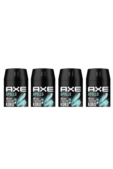 Axe  Erkek Deodorant Sprey Apollo 150 ml 8690637981531 (4 Adet)